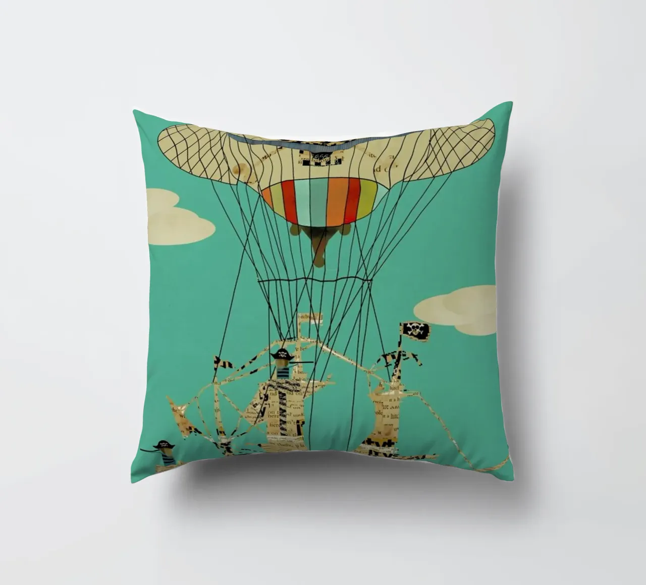sky pirates cuscino da Brian Buckley