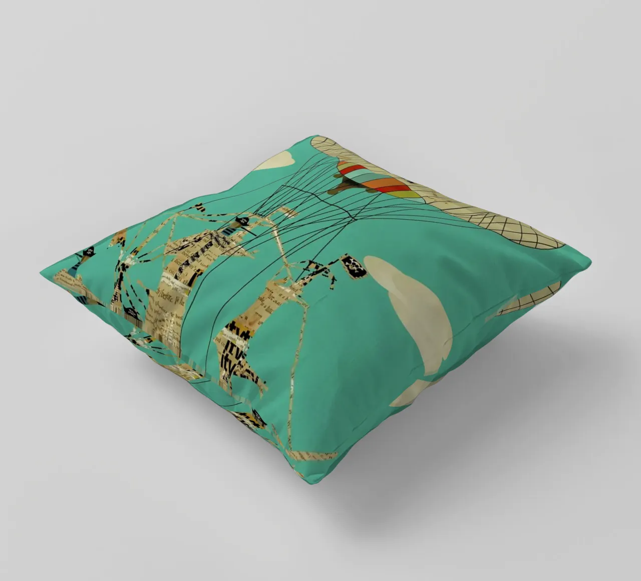 sky pirates cuscino da Brian Buckley