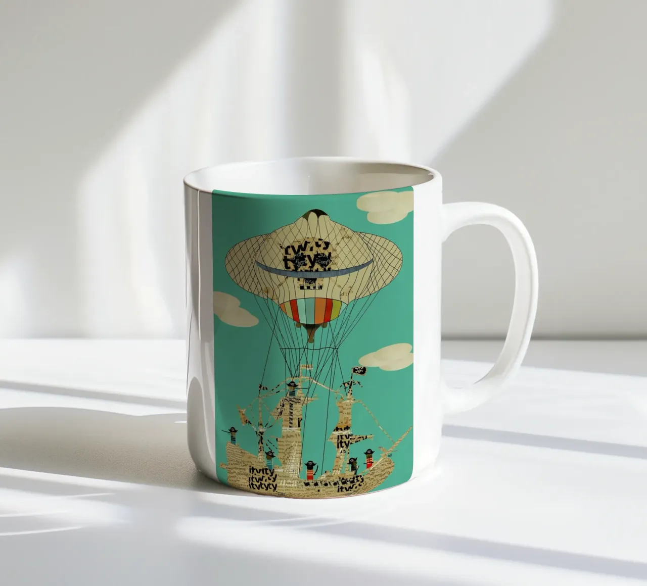 sky pirates tazza in ceramica da Brian Buckley