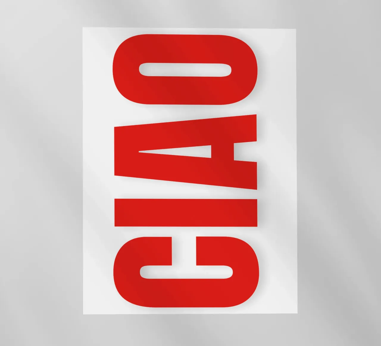 CIAO IN GRASSETTO pellicola backlit da The Quote Collective