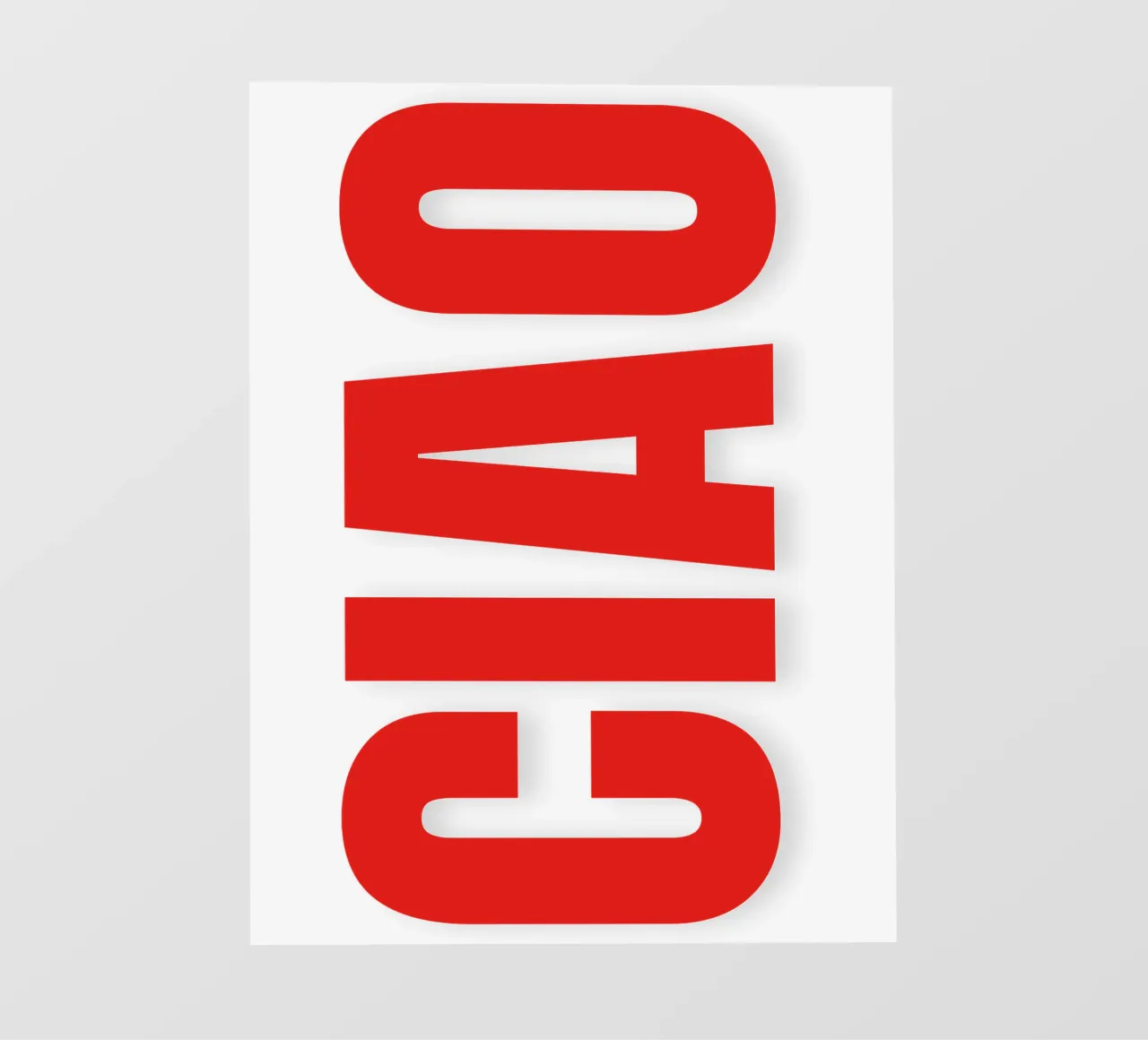 CIAO IN GRASSETTO telo in pvc da The Quote Collective