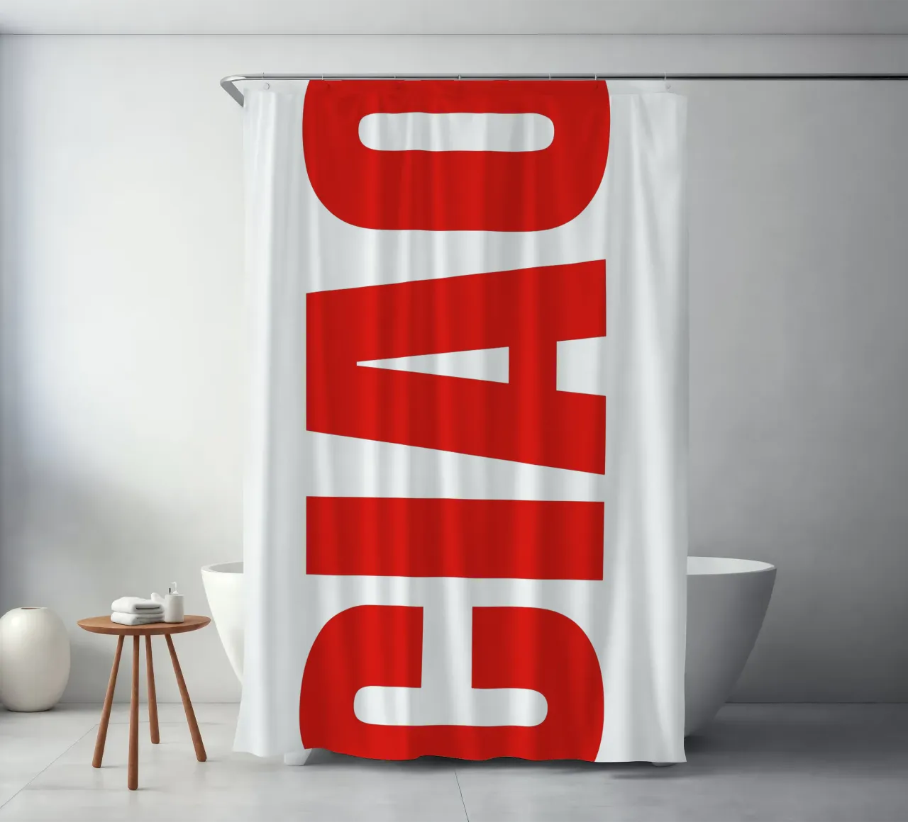 CIAO IN GRASSETTO tenda da doccia da The Quote Collective