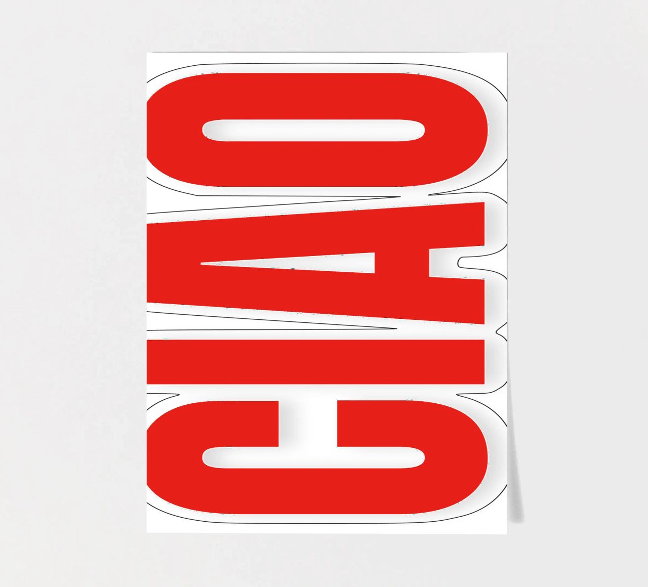 CIAO IN BOLD sticker sheet by The Quote Collective