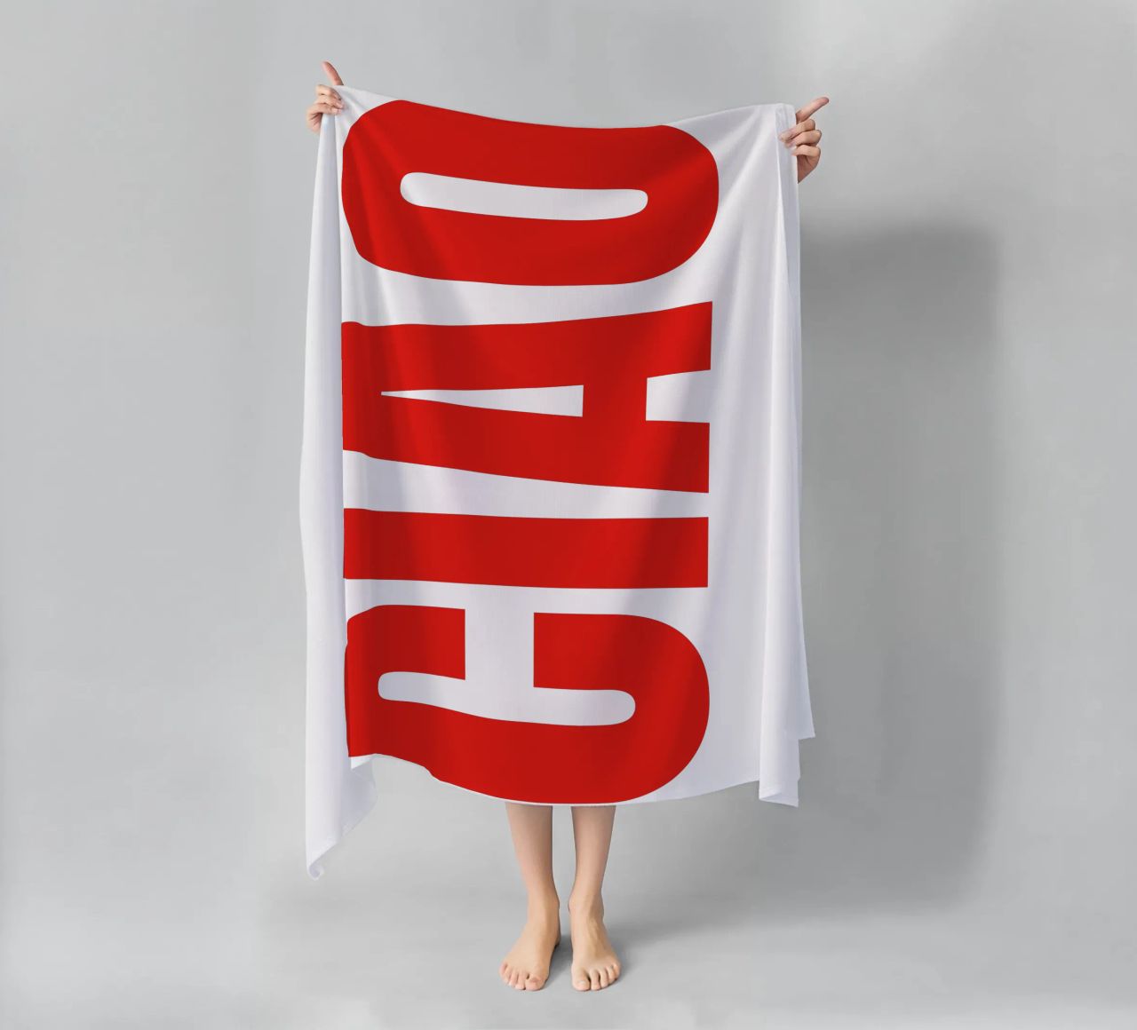 CIAO IN BOLD beach towel by The Quote Collective
