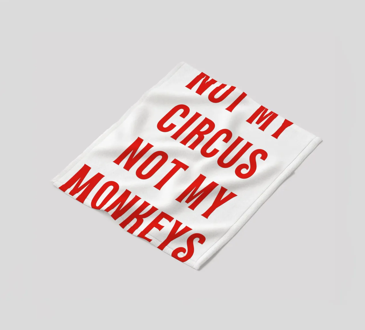 Non il mio circo Non le mie scimmie coperta in pile da The Quote Collective