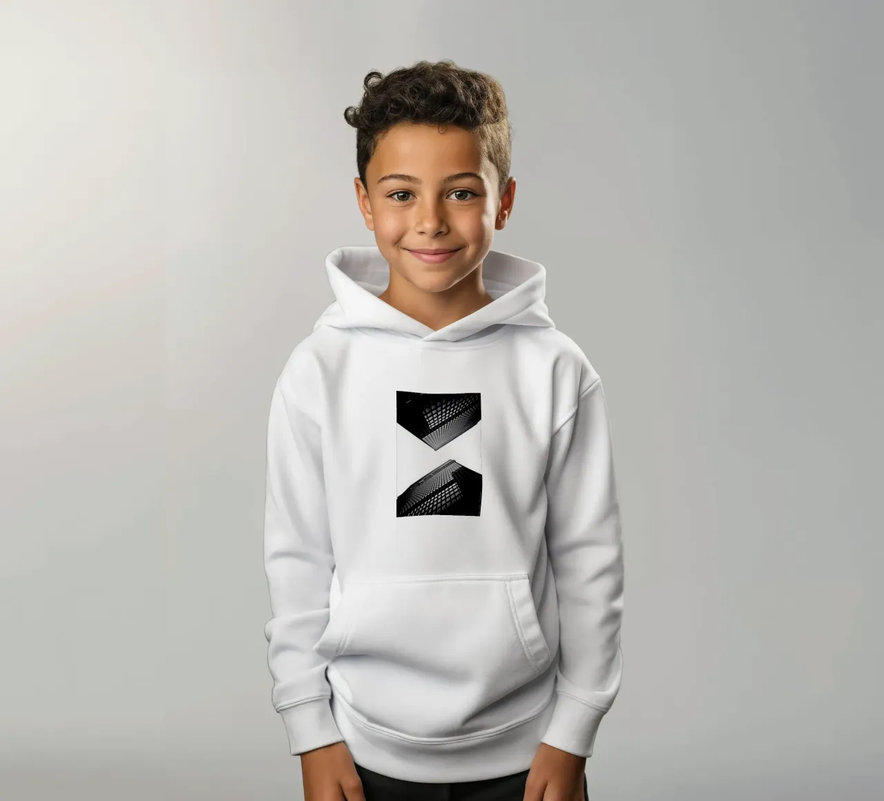 Chicago - The vertical echo kids hoodie by Black & White