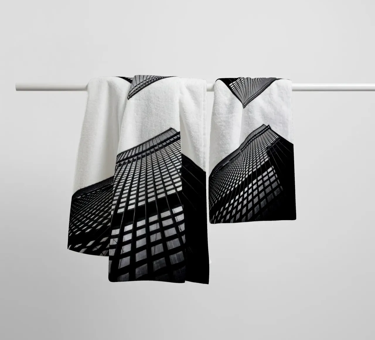 Chicago - L'eco verticale asciugamano da bagno da Black & White