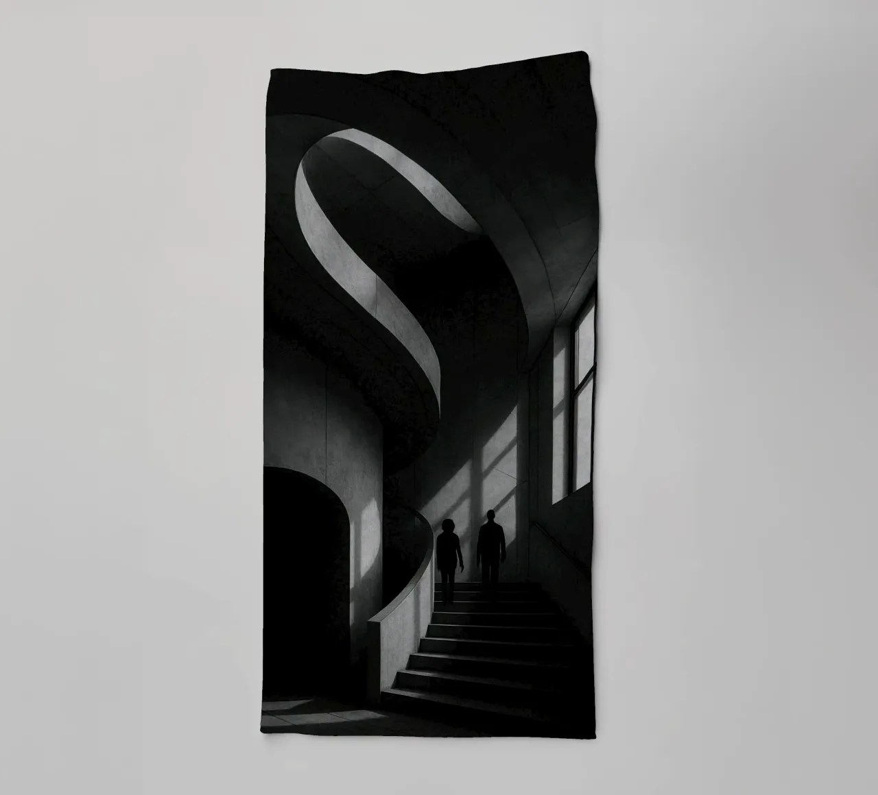 Berlin - Spiral of shadow and concrete towel by Black & White
