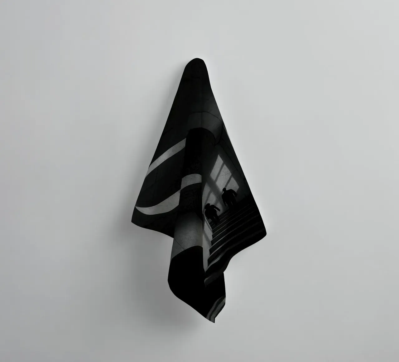 Berlin - Spiral of shadow and concrete towel by Black & White