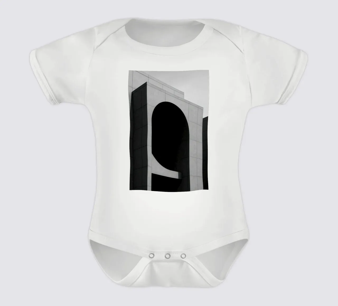 Dallas - Das Schweigen der Formen Kurzarm Babybody von Black & White