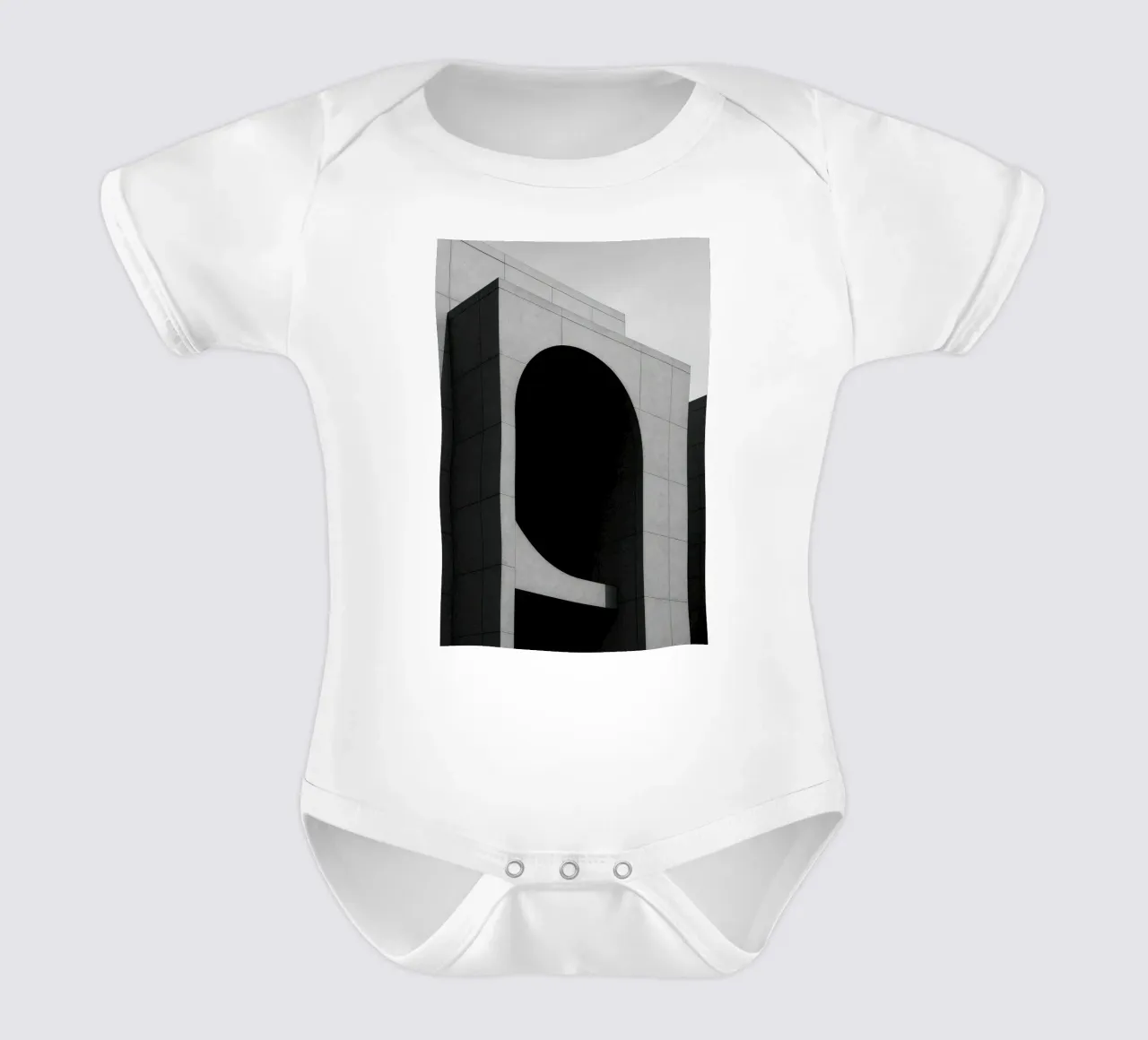 Dallas - Das Schweigen der Formen Kurzarm Babybody von Black & White