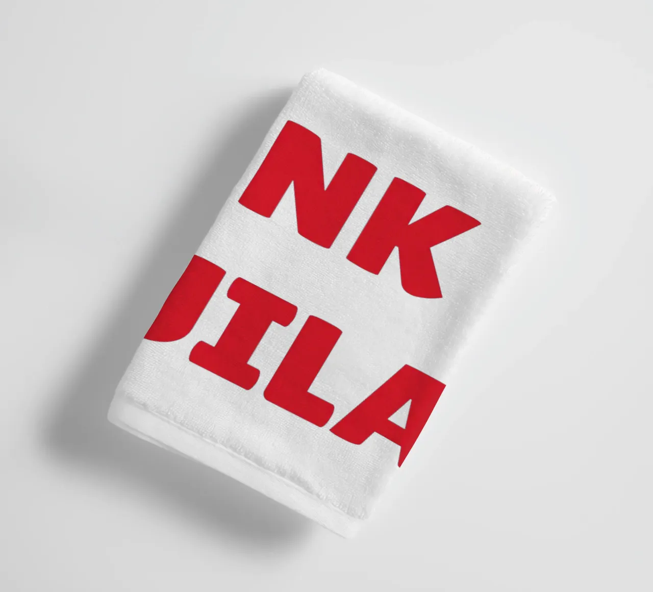 Grappig "Ik Doe Yoga & Drink Tequila" Knalrood Citaat Ontwerp badhanddoek van The Quote Collective