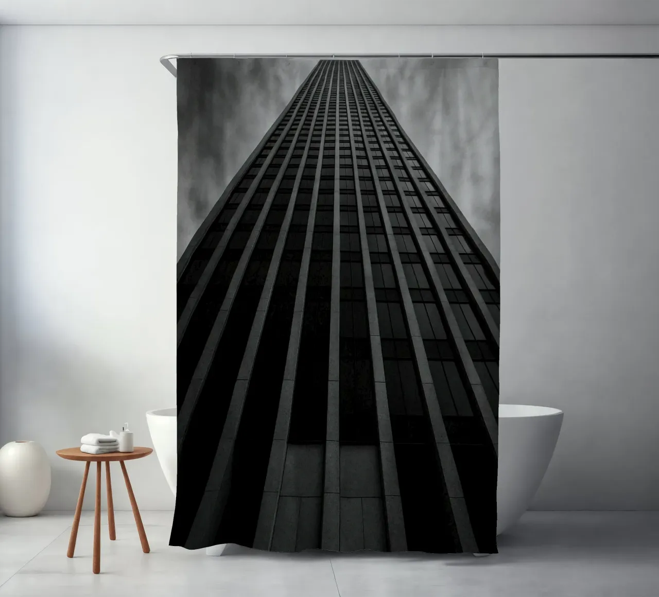 Houston - Ascensione verticale tenda da doccia da Black & White