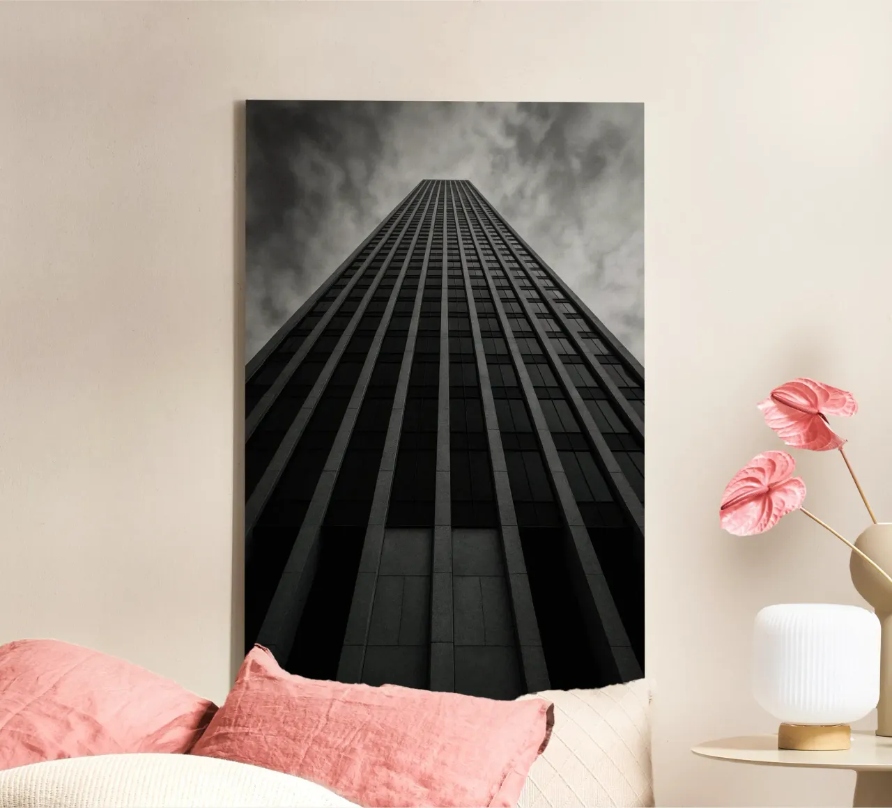 Houston - Ascensione verticale tela con Cornice a cassetta da Black & White