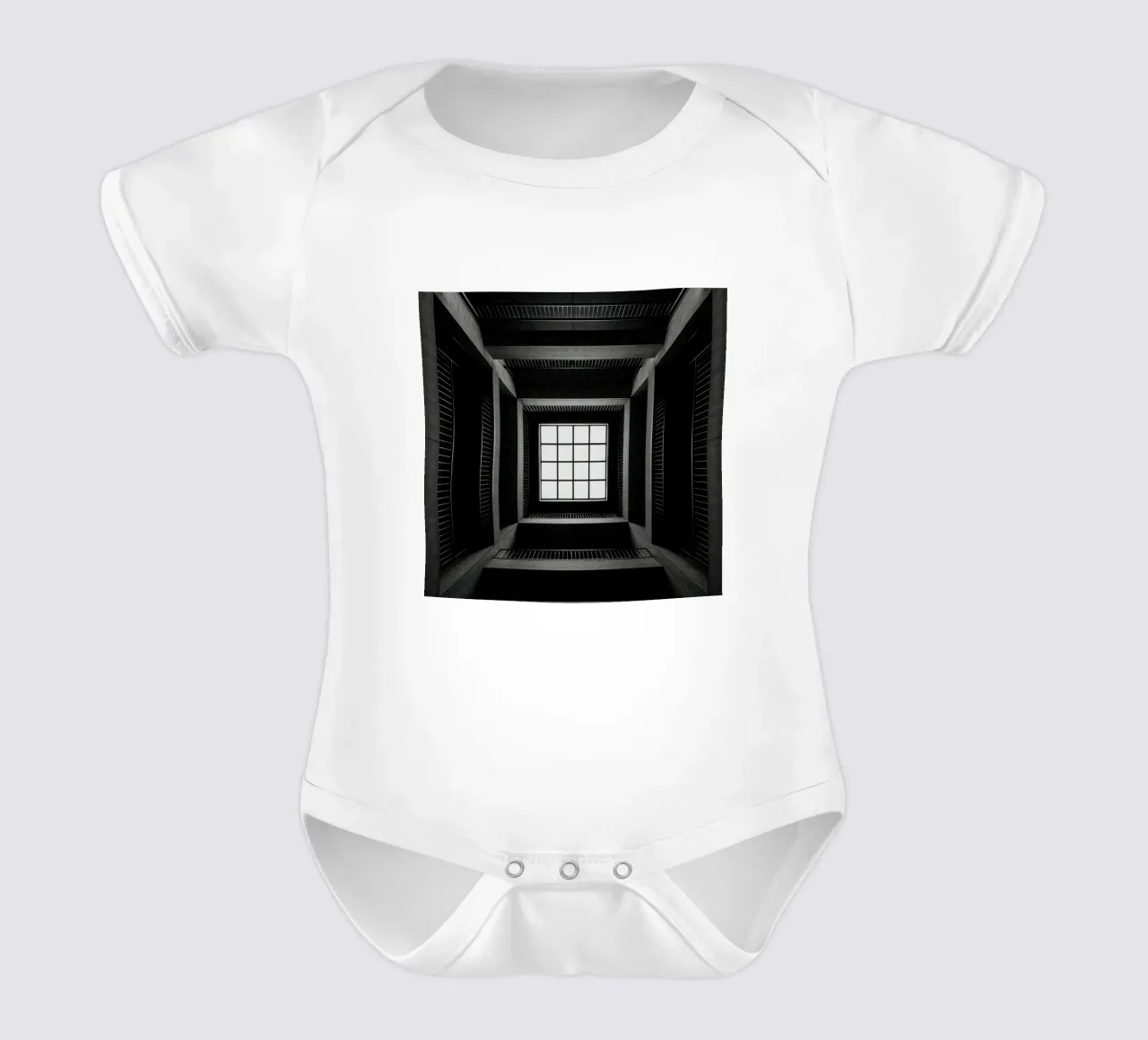 Tokyo - Finestra sullo spazio vuoto body neonato maniche corte da Black & White
