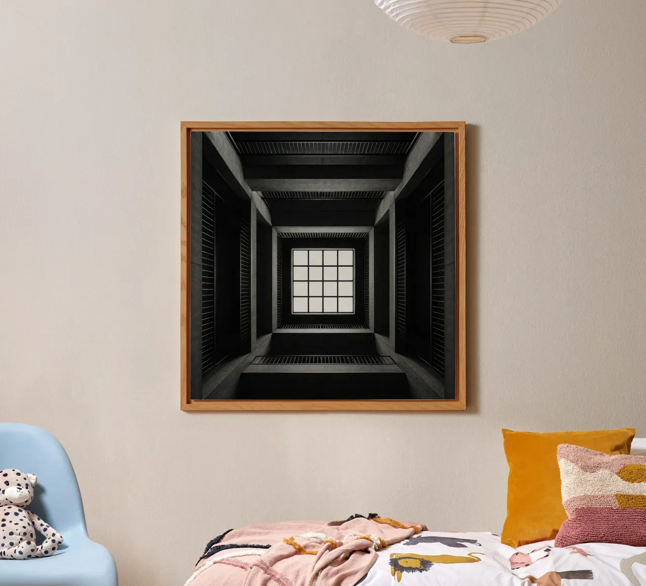 Tokyo - Window onto empty space alu-dibond by Black & White