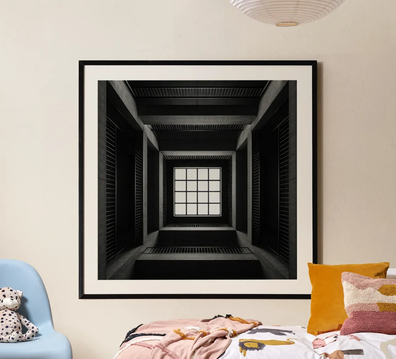 Tokyo - Window onto empty space hahnemühle by Black & White