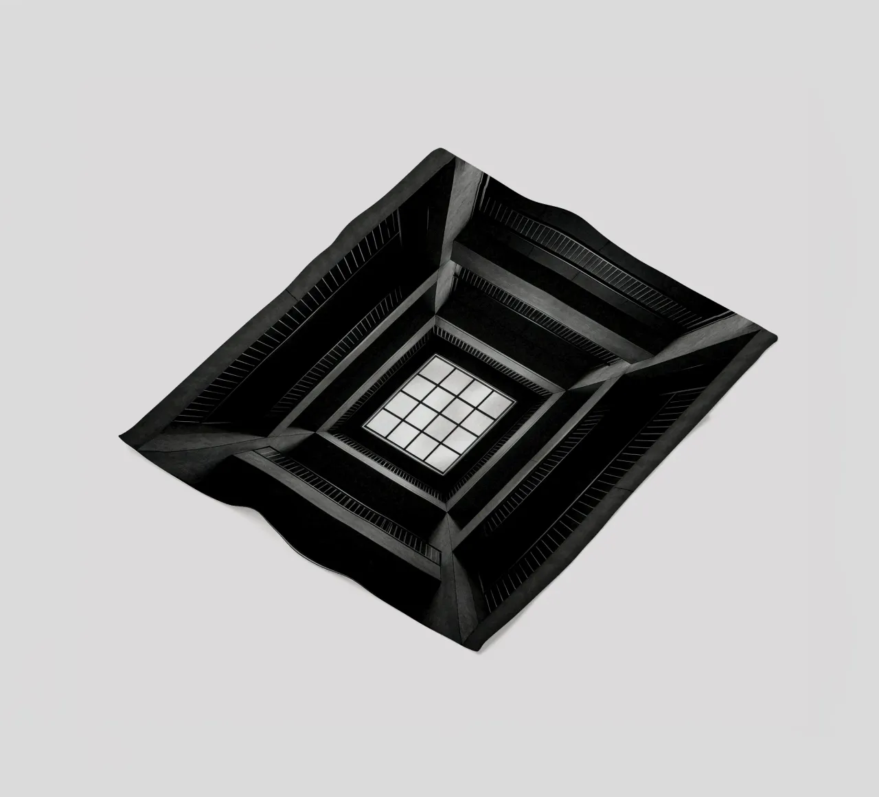 Tokyo - Window onto empty space fleece blanket by Black & White