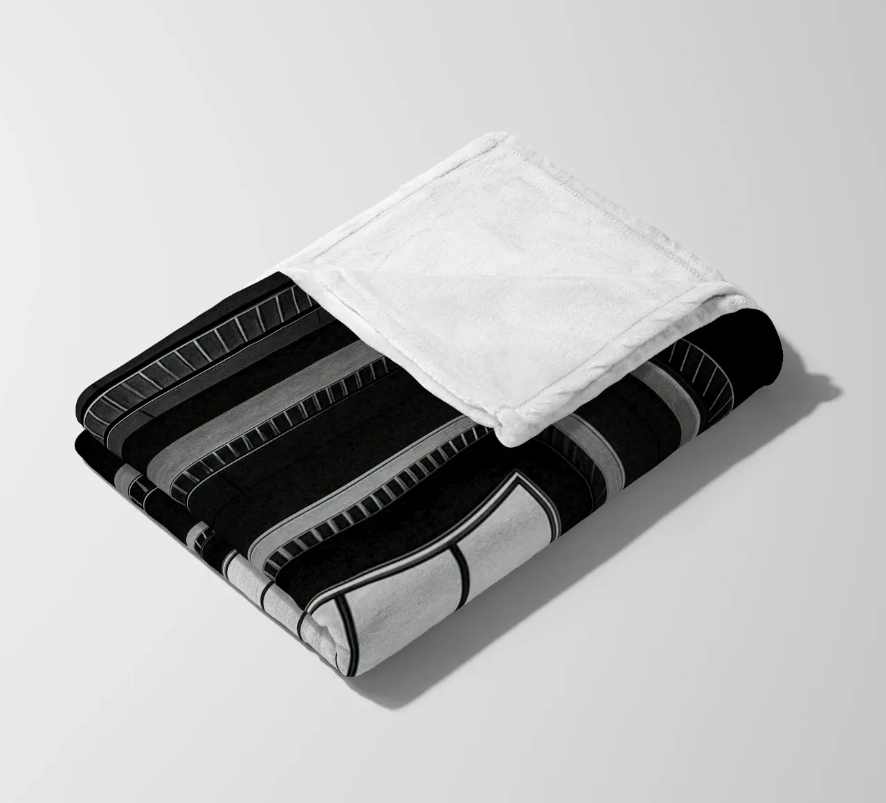 Tokyo - Window onto empty space fleece blanket by Black & White