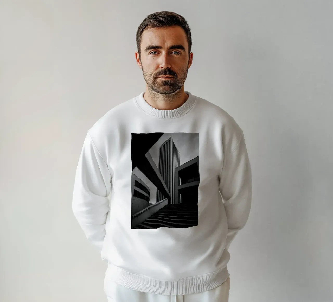 Düsseldorf - Between blocks and lines sweatshirt by Black & White