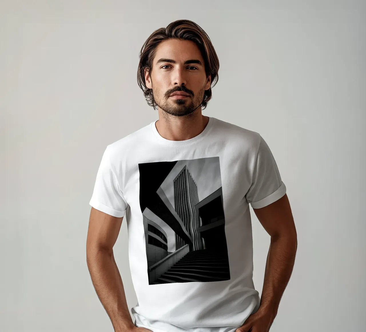 Düsseldorf - Between blocks and lines t-shirt by Black & White