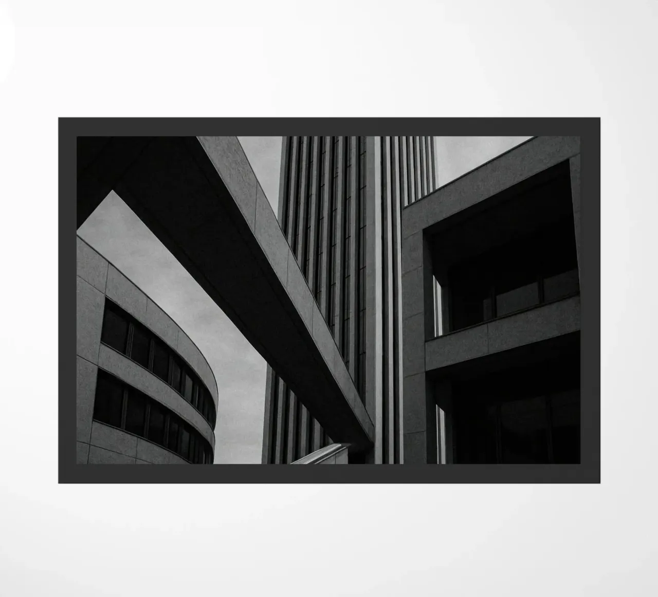 Düsseldorf - Between blocks and lines doormat by Black & White