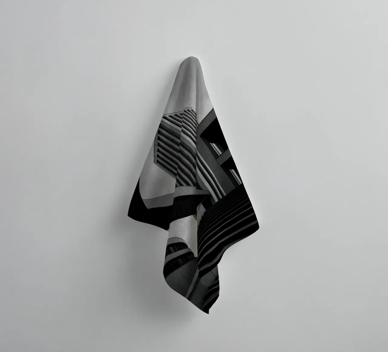 Düsseldorf - Between blocks and lines towel by Black & White