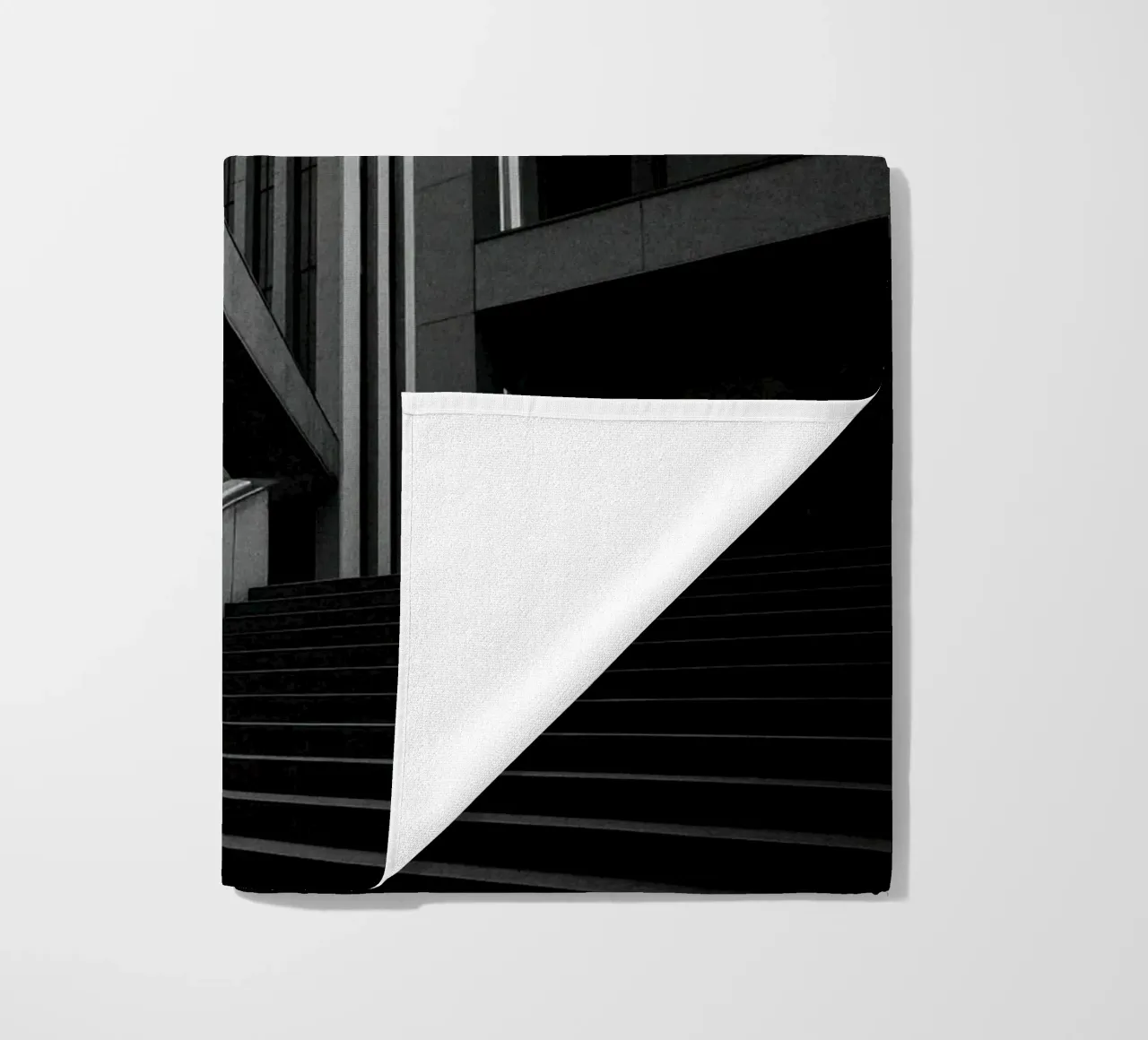 Düsseldorf - Between blocks and lines beach towel by Black & White