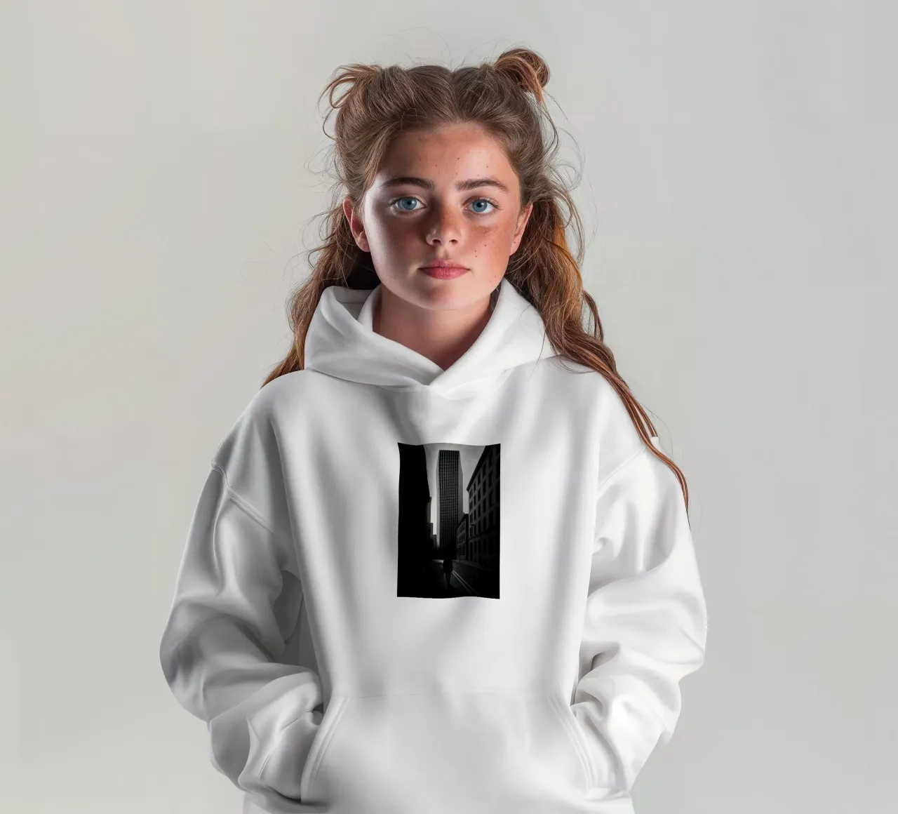 New York – Solitude verticale felpa bambino con cappuccio da Black & White