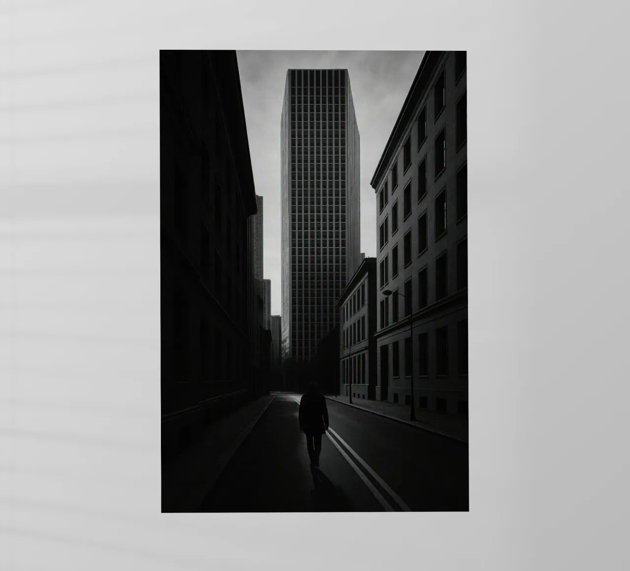 New York – Solitude verticale pellicola backlit da Black & White