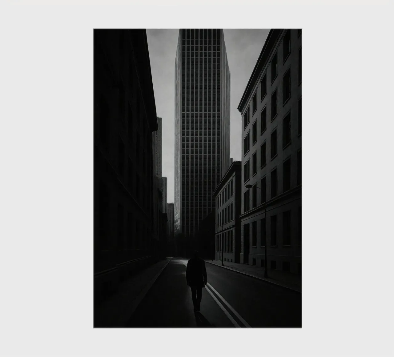 New York - Vertical Solitude notebook by Black & White