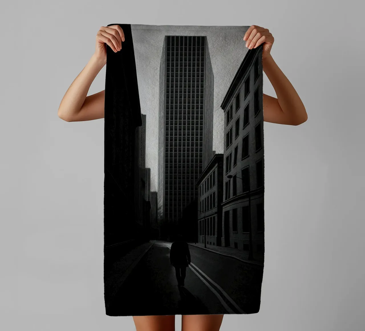 New York – Solitude verticale asciugamano da bagno da Black & White