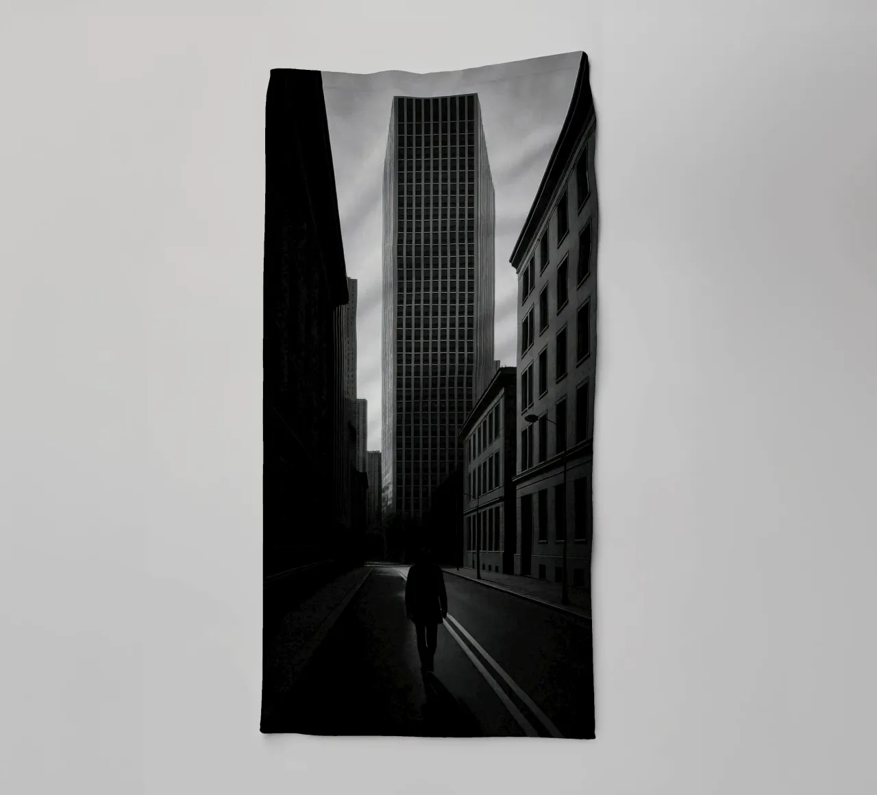New York – Solitude verticale asciugamano da bagno da Black & White