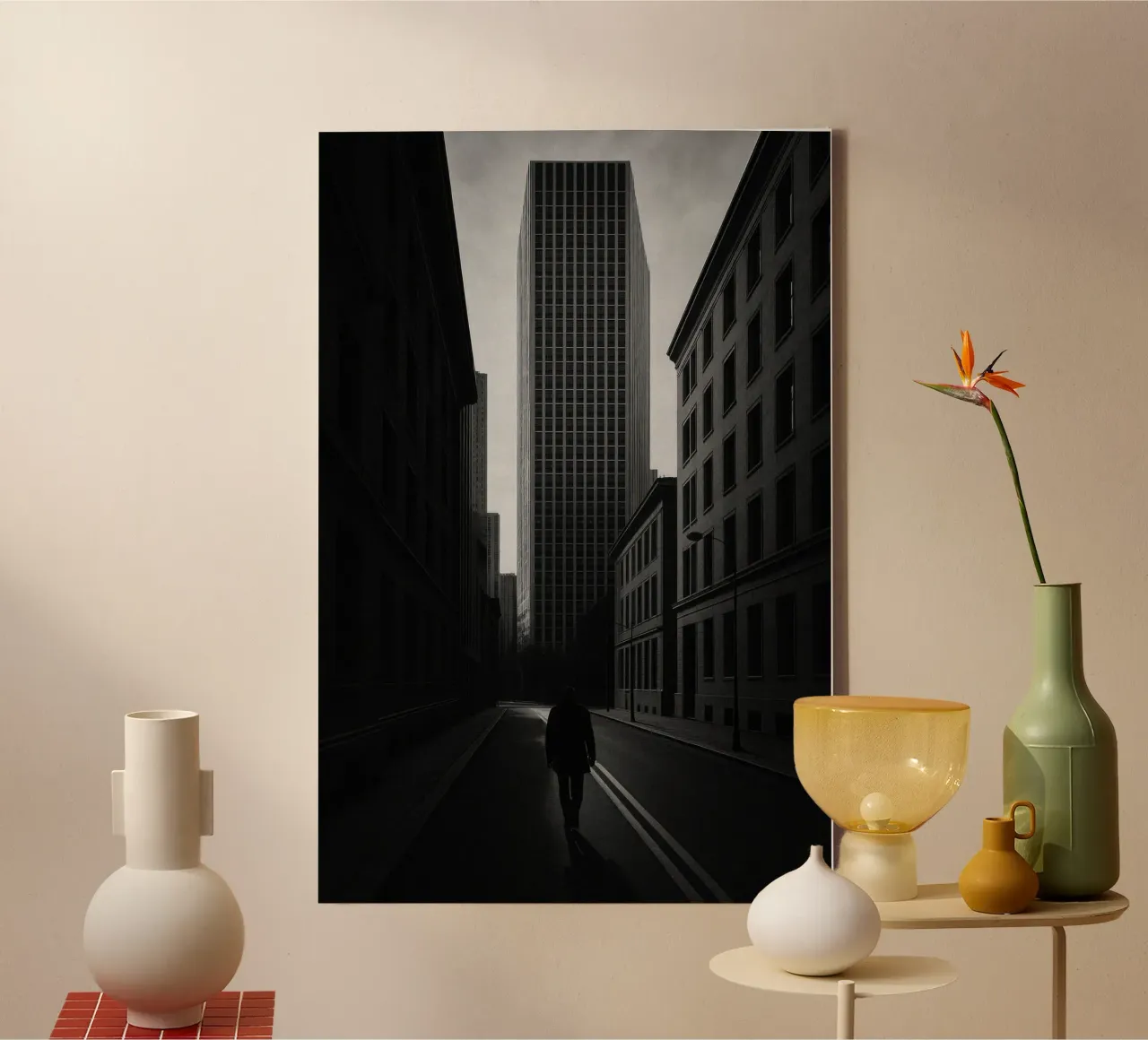 New York – Solitude verticale tela da Black & White