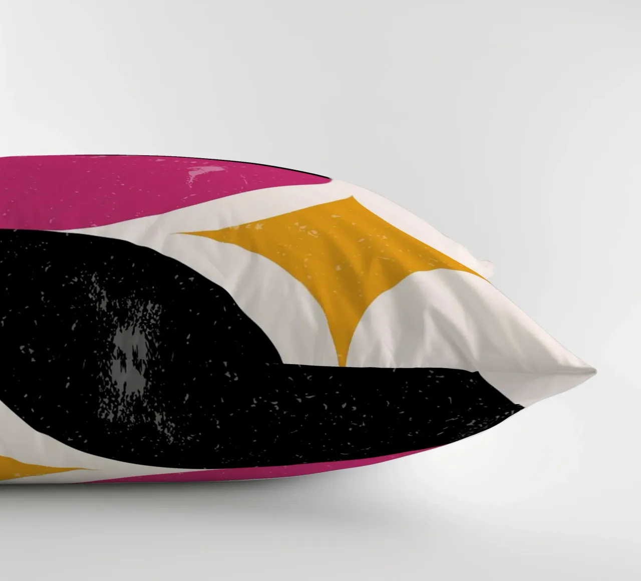 Retro Geometric Abstract Art Print by Wavy Shapes & Stars decorative cushion by NorwesClub