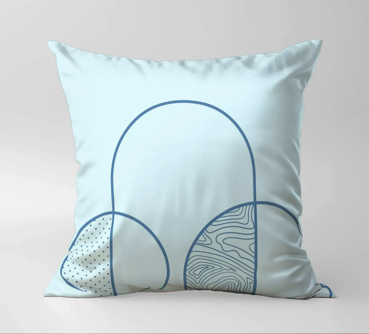 Minimalist Arch & Circle Abstract Line Art Print by Ferm Liv decorative cushion by NorwesClub