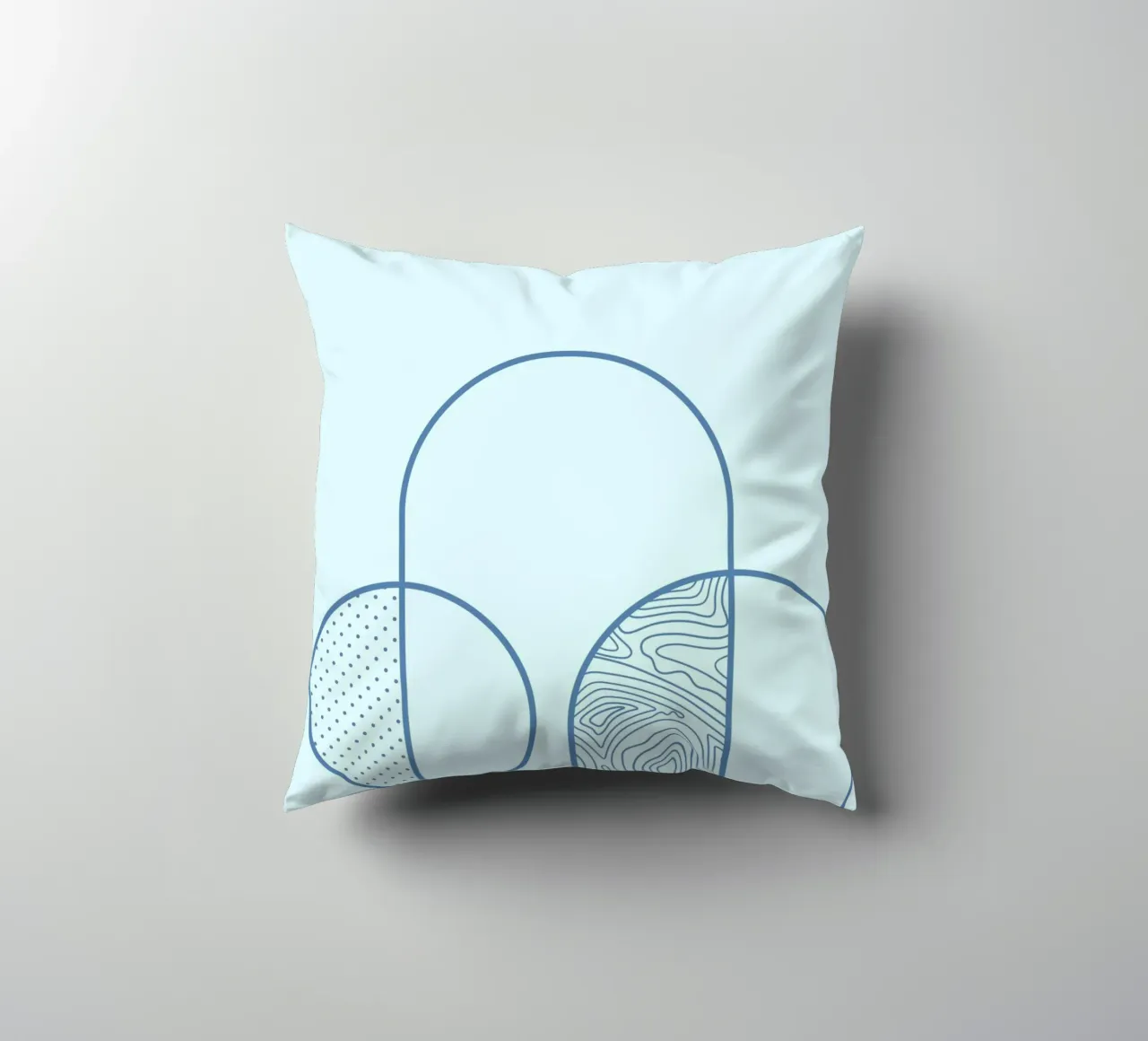 Minimalist Arch & Circle Abstract Line Art Print by Ferm Liv decorative cushion by NorwesClub