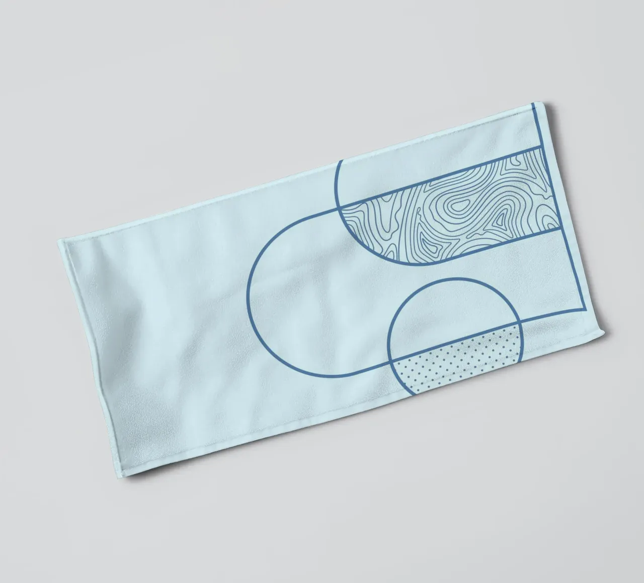 Minimalist Arch & Circle Abstract Line Art Print by Ferm Liv towel by NorwesClub