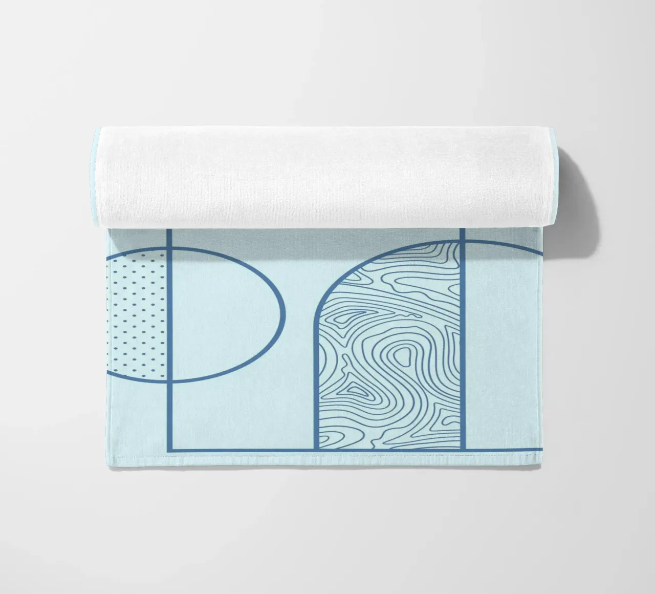 Minimalist Arch & Circle Abstract Line Art Print by Ferm Liv beach towel by NorwesClub