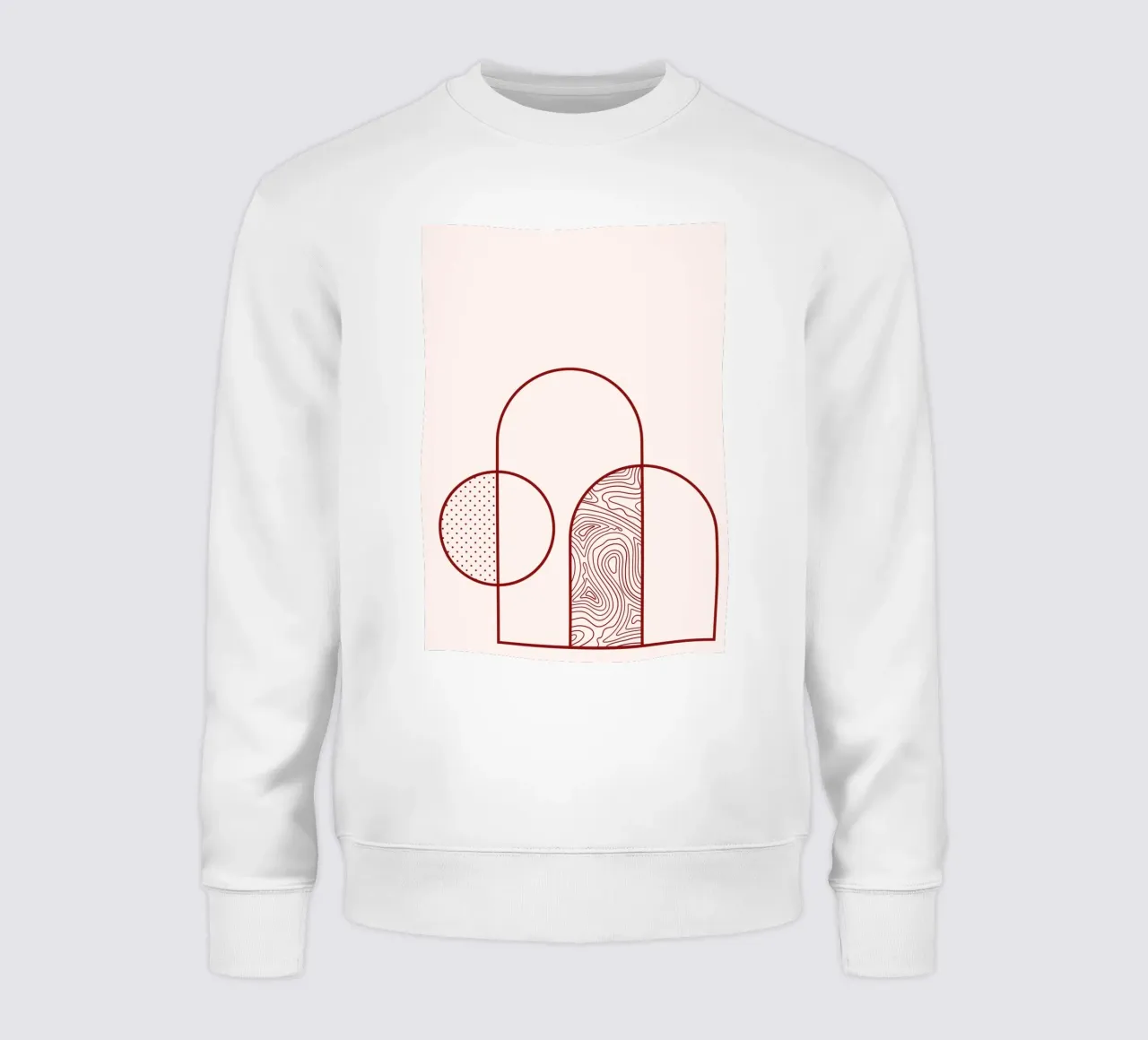 Impression d'art abstrait en forme d'arche et de cercle par Organic Patterns, T sweat de NorwesClub