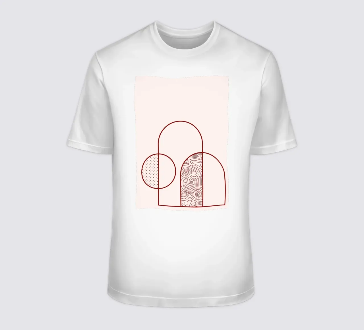 Abstract Arch & Circle Line Art Print by Organic Patterns, T t-shirt by NorwesClub