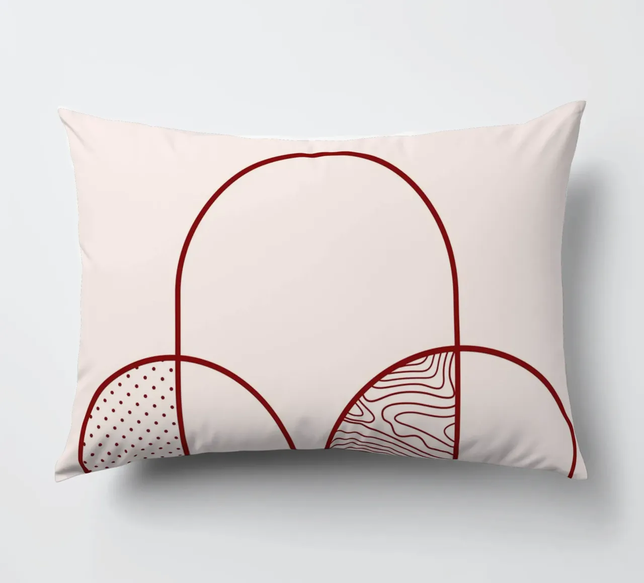 Abstract Arch & Circle Line Art Print by Organic Patterns, T decorative cushion by NorwesClub