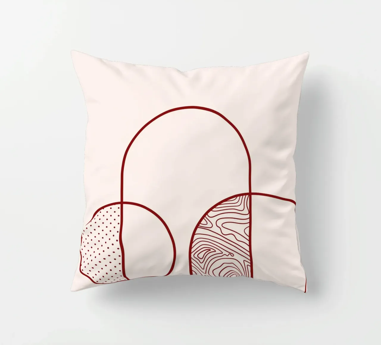 Abstract Arch & Circle Line Art Print by Organic Patterns, T decorative cushion by NorwesClub
