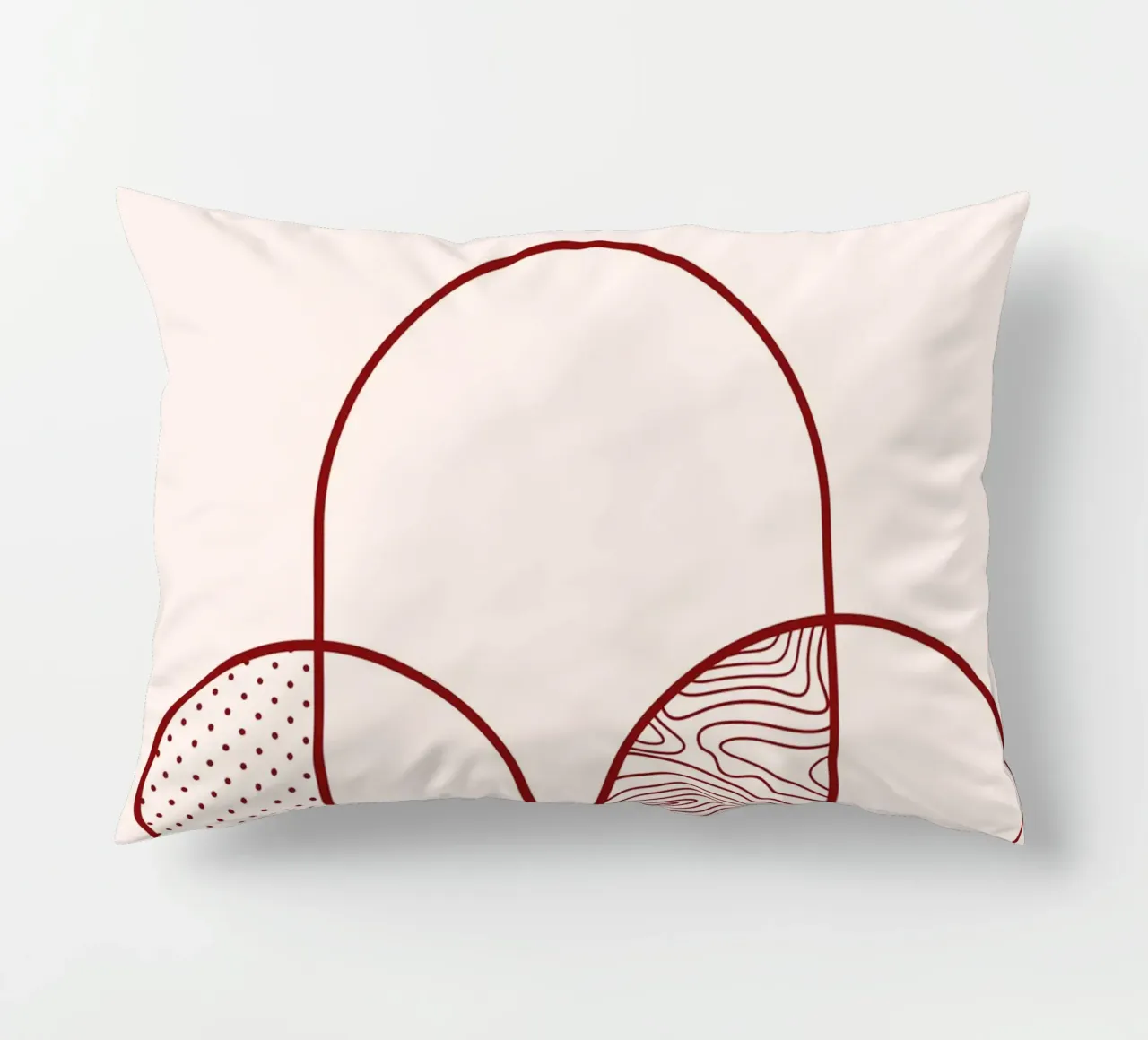 Abstract Arch & Circle Line Art Print by Organic Patterns, T decorative cushion by NorwesClub