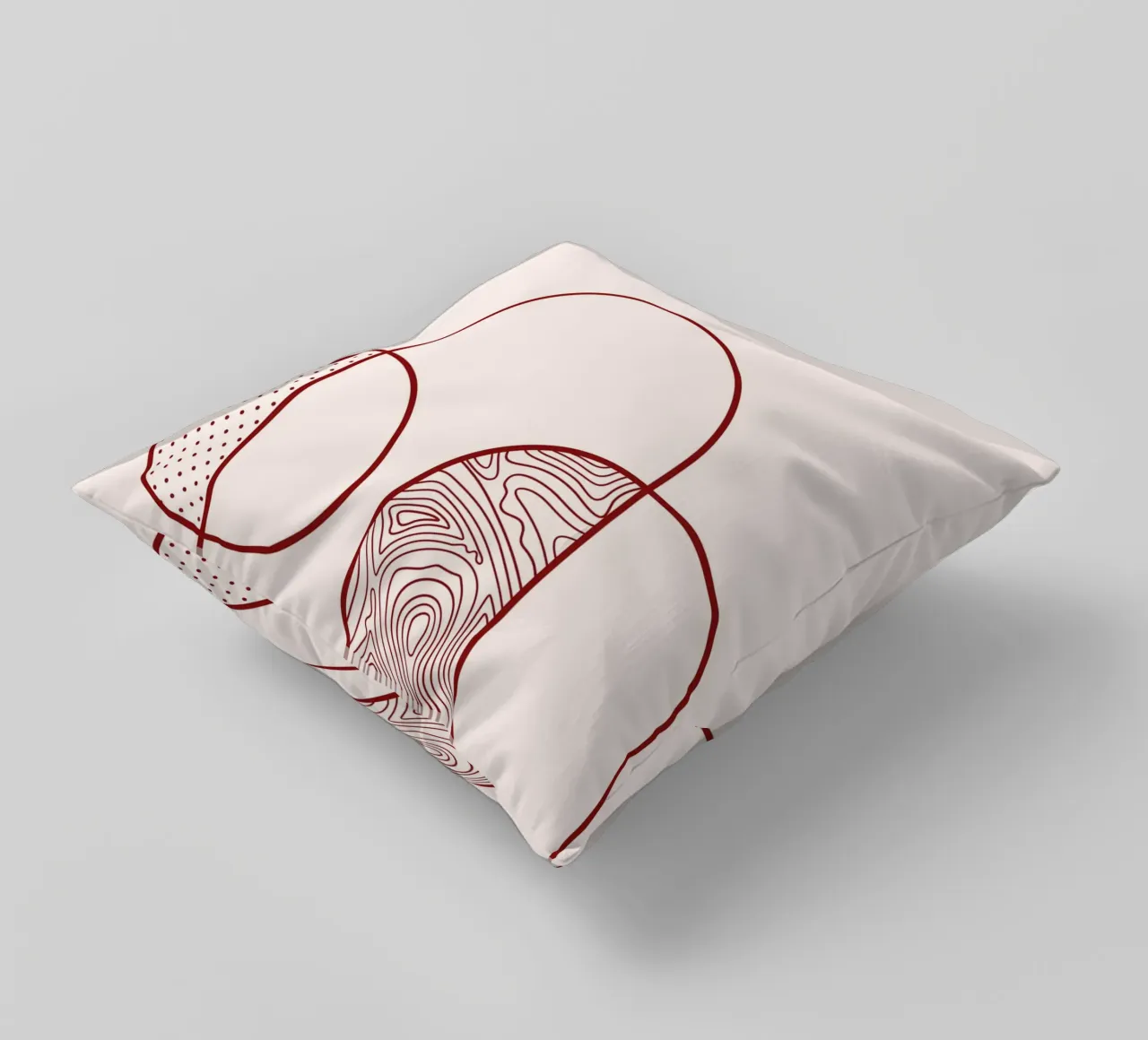 Abstract Arch & Circle Line Art Print by Organic Patterns, T decorative cushion by NorwesClub