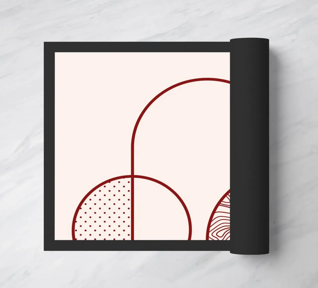 Abstract Arch & Circle Line Art Print by Organic Patterns, T doormat by NorwesClub