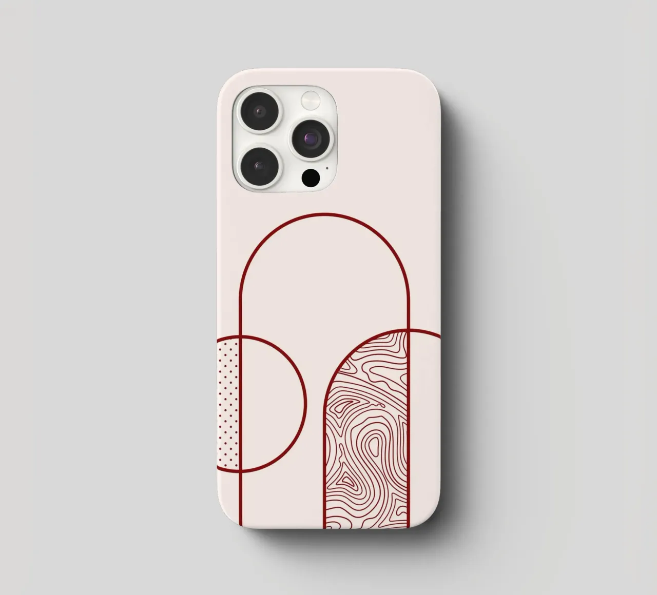 Abstrakter Bogen & Kreis Linie Kunstdruck von Organic Patterns, T iPhone Hülle von NorwesClub