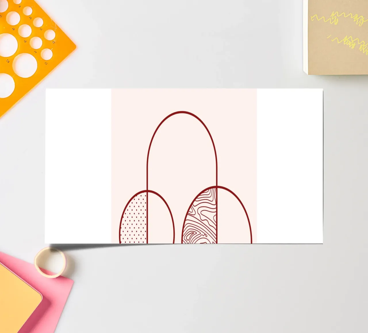 Abstract Arch & Circle Line Art Print by Organic Patterns, T sticker sheet by NorwesClub