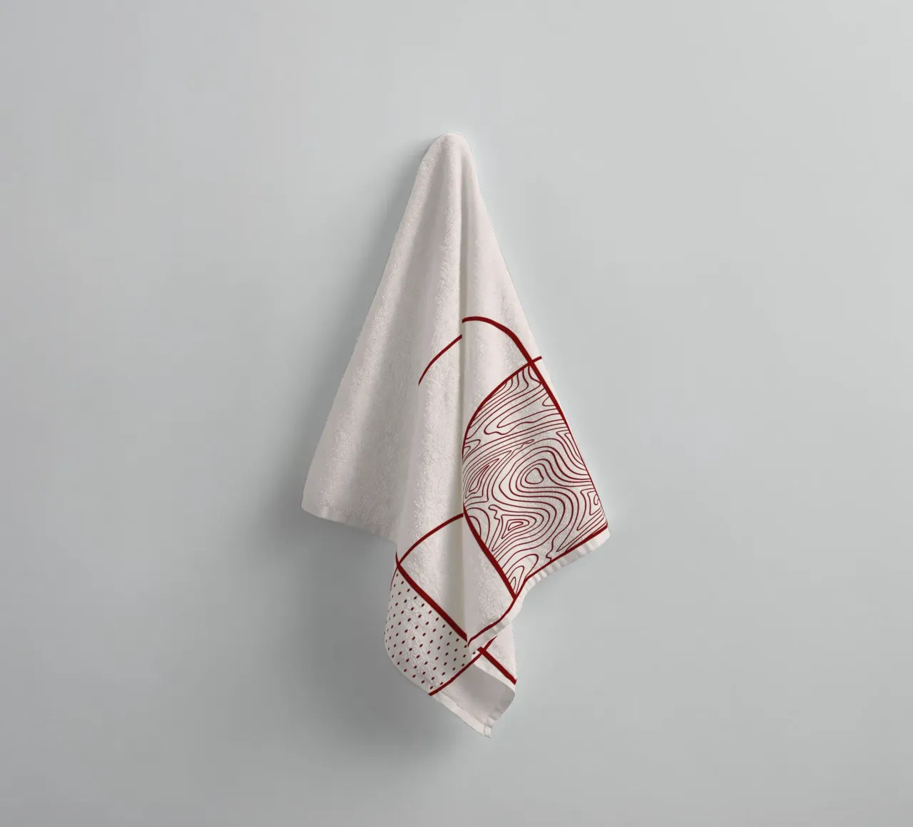 Abstract Arch & Circle Line Art Print by Organic Patterns, T towel by NorwesClub