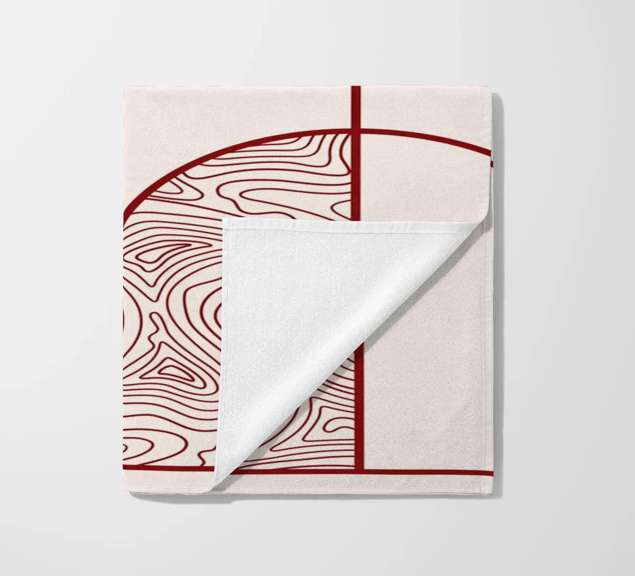 Stampa artistica astratta della linea Arco e Cerchio di Organic Patterns, T telo mare da NorwesClub